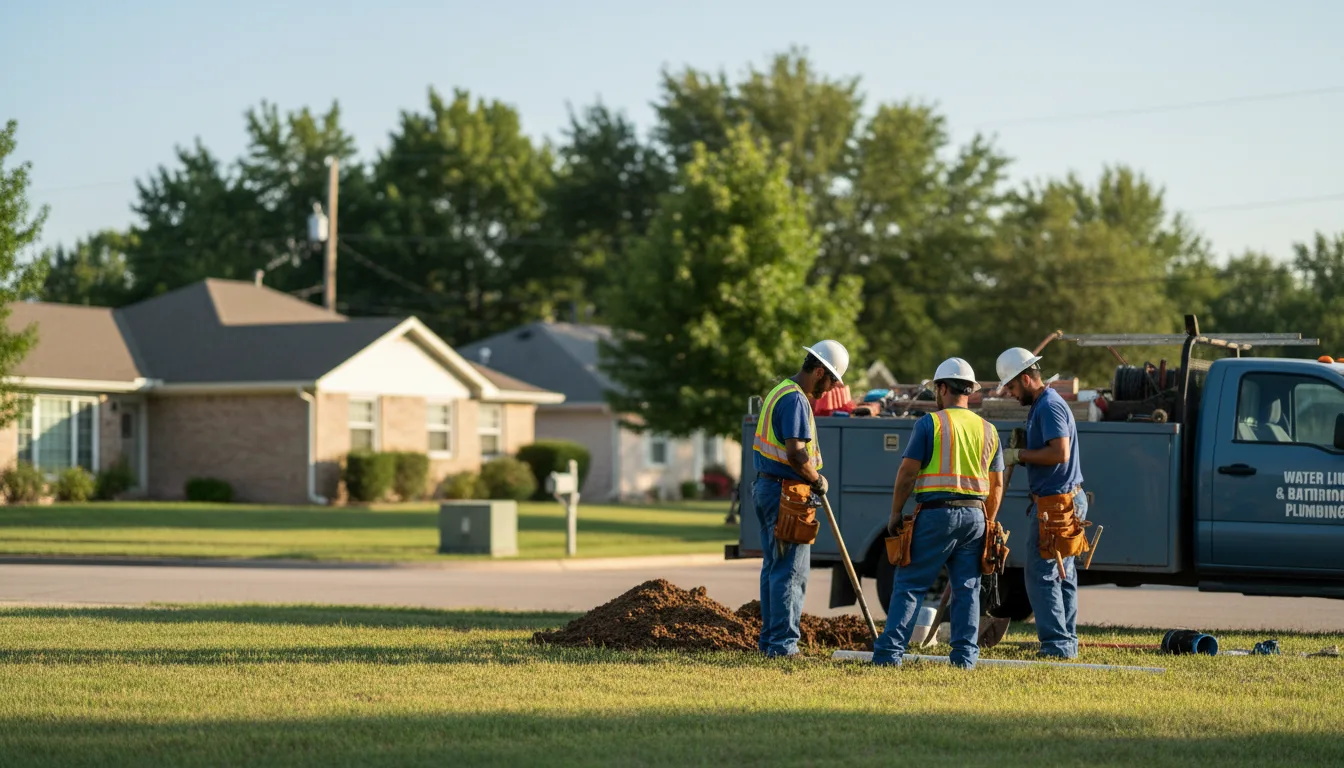 Residential water line and bathroom plumbing service in Solon, OH
